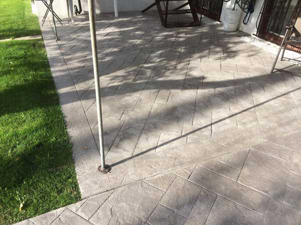 Patio estampé résidentiel